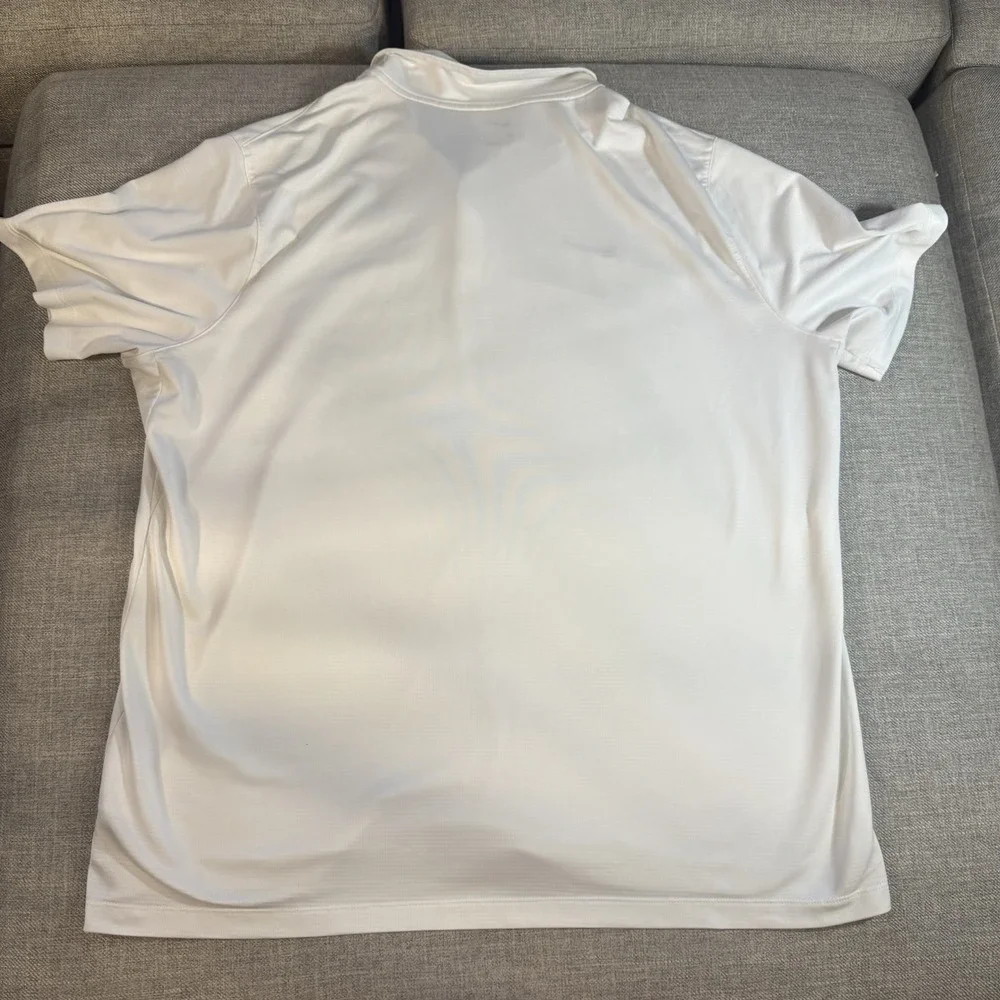 Nike Mens XL Dri-Fit White Golf Polo Shirt